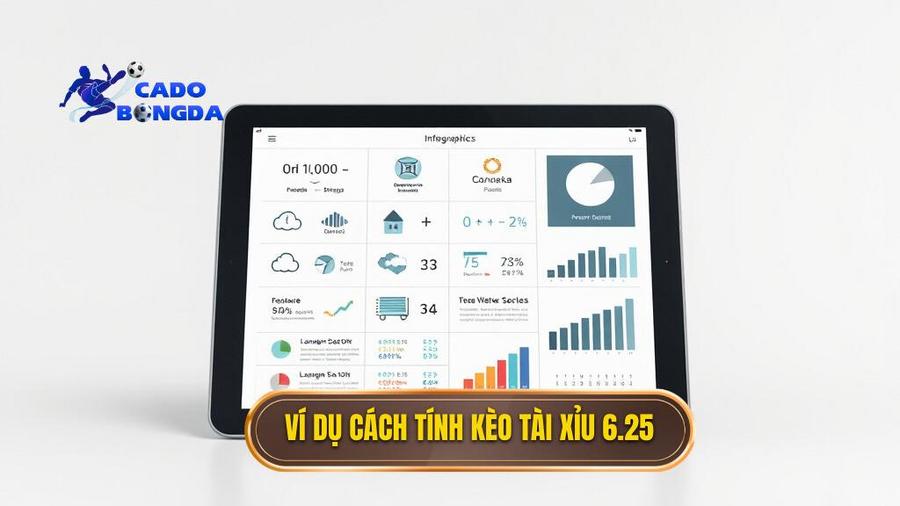 2. Ví dụ cách tính kèo tài xỉu 6.25